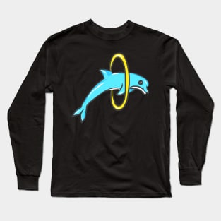 cute dolphin design whale fish animal welfare dolphin Long Sleeve T-Shirt